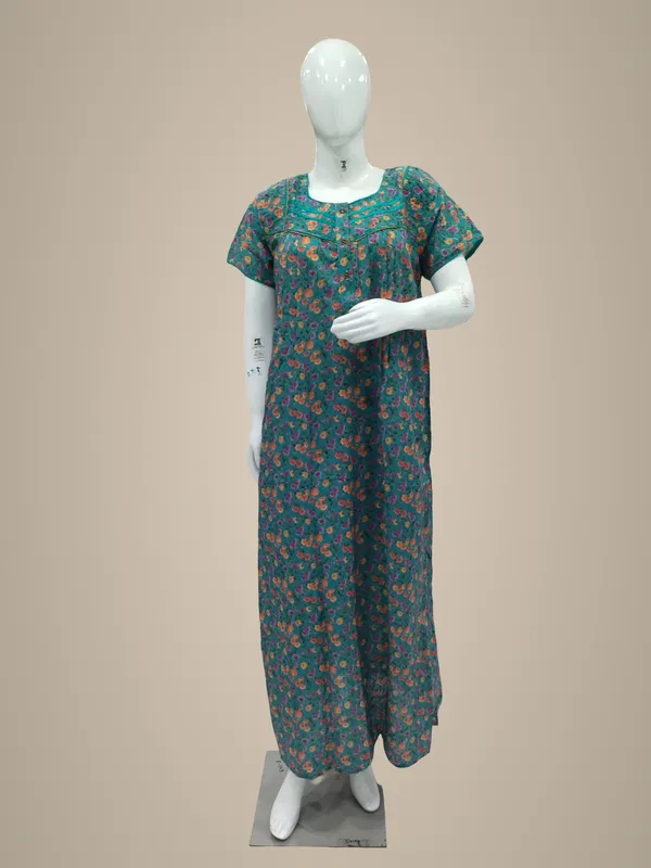 Light_Orange_Polyester_Cotton_Nighty_For_Women
