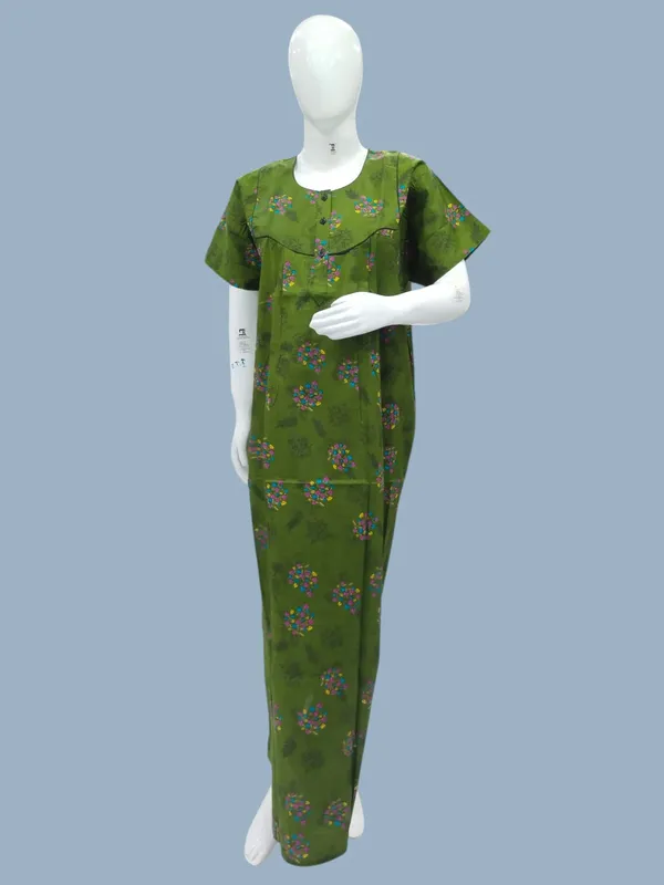 Green_Pure_Cotton_Nighty_For_Women