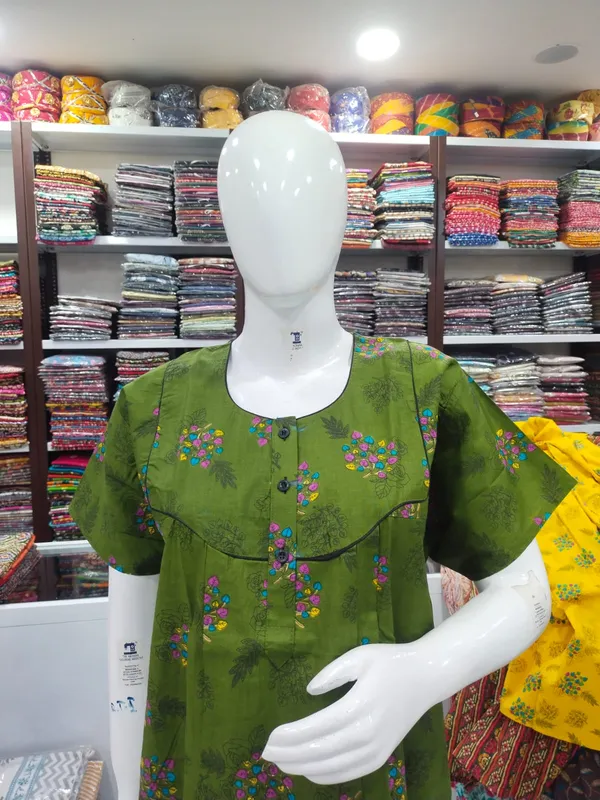 Green_Pure_Cotton_Nighty_For_Women