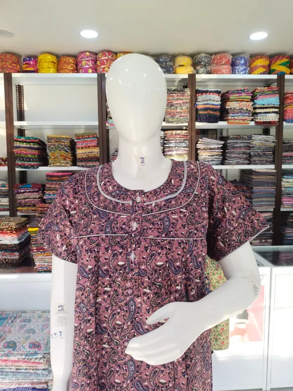 Light_Violet_Pure_Cotton_Nighty_For_Women