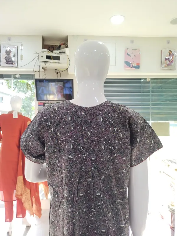 Dark_Grey_Pure_Cotton_Nighty_For_Women