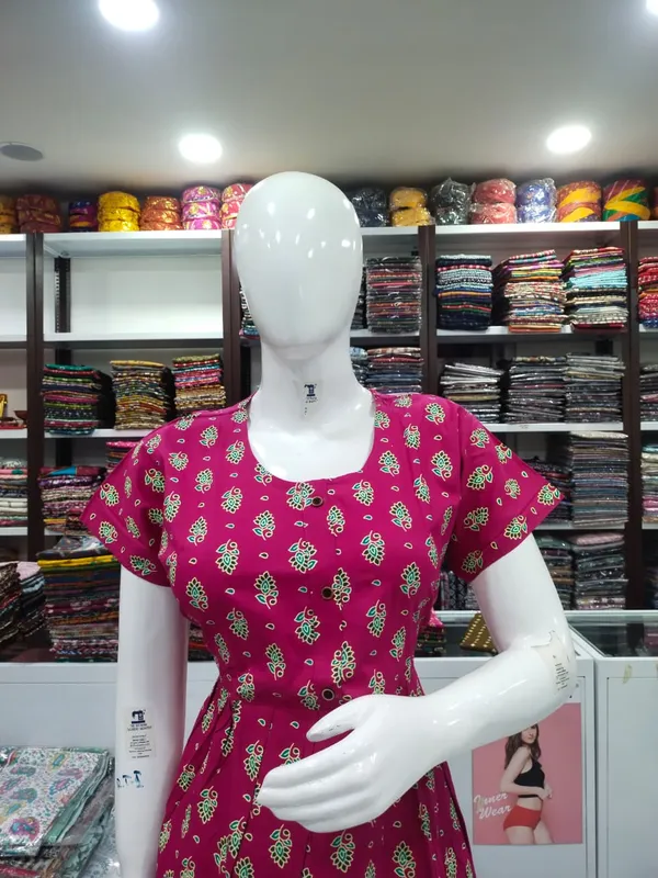 Rani_Pink_Pure_Cotton_Nighty_For_Women