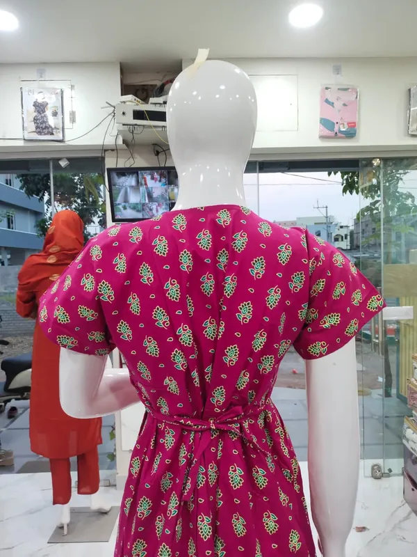 Rani_Pink_Pure_Cotton_Nighty_For_Women