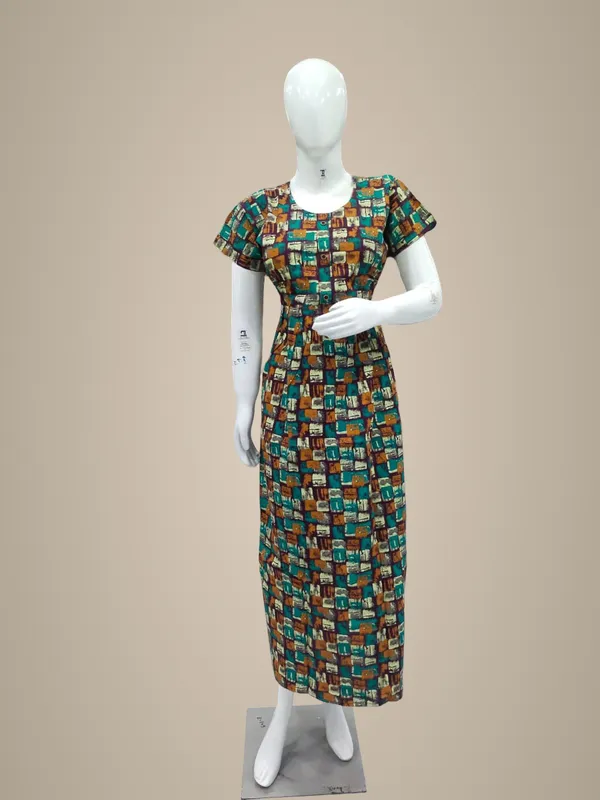 Wine_Pure_Cotton_Nighty_For_Women
