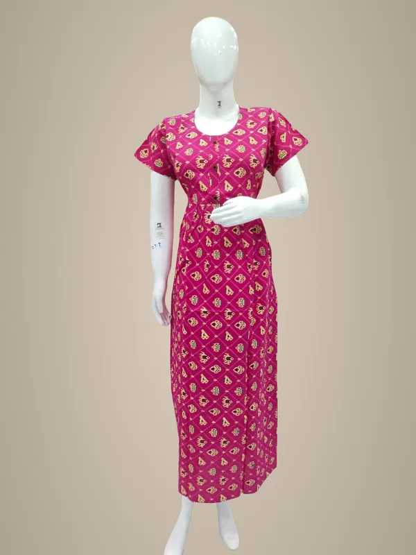 Rani_Pink_Pure_Cotton_Nighty_For_Women