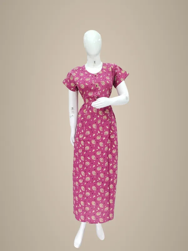Lavender_Pure_Cotton_Nighty_For_Women