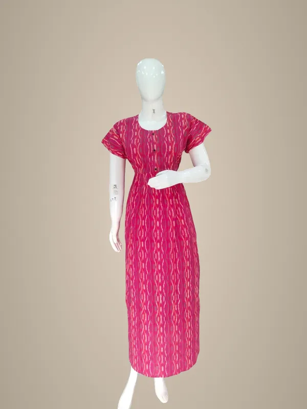 Rani_Pink_Pure_Cotton_Nighty_For_Women