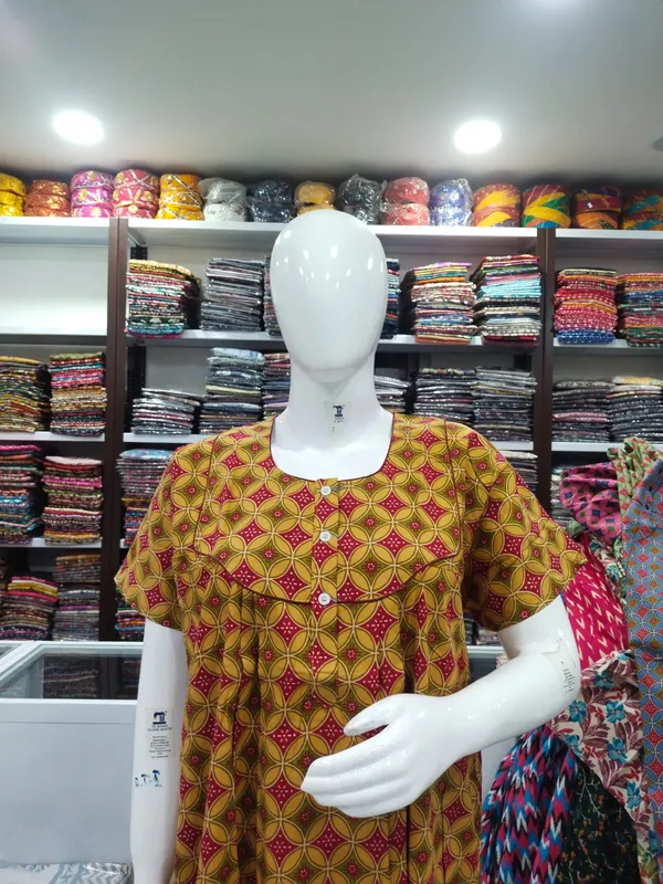 Mustard_Pure_Cotton_Nighty_For_Women