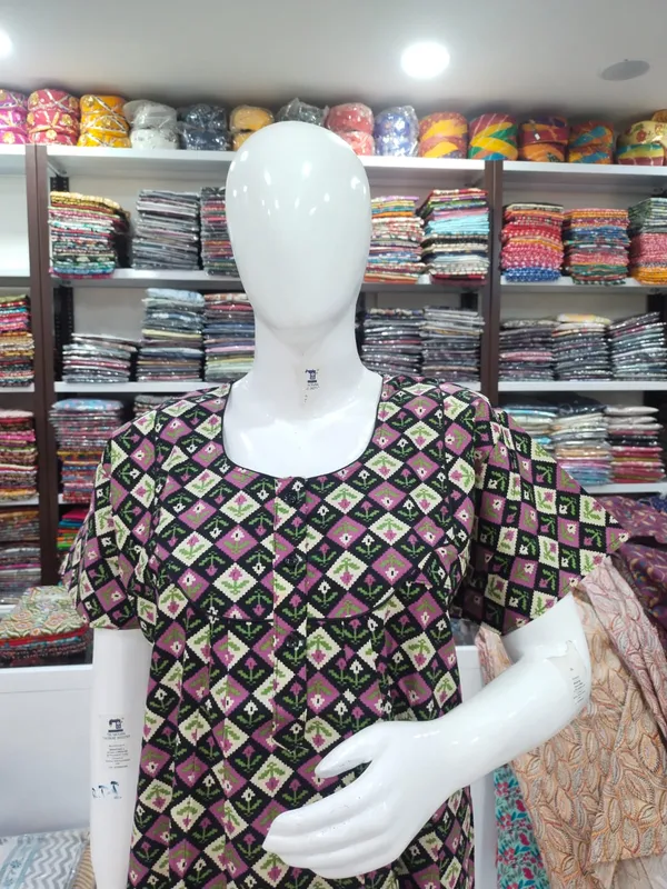 Black_Pure_Cotton_Nighty_For_Women