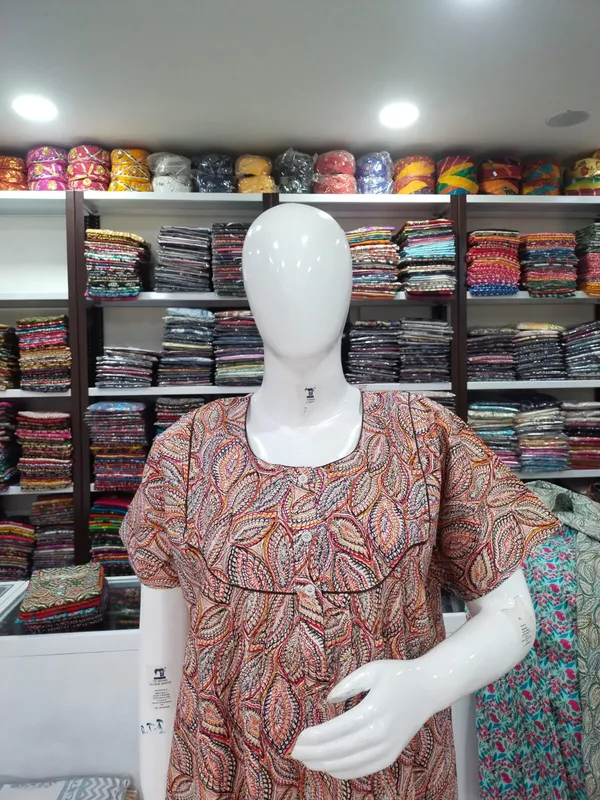 Red_Pure_Cotton_Nighty_For_Women
