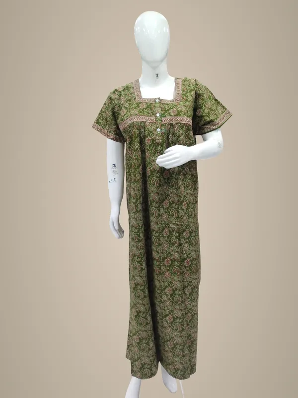 Green_Pure_Cotton_Nighty_For_Women
