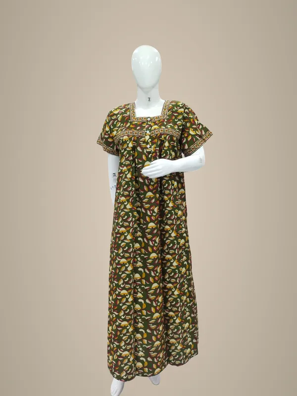 Green_Pure_Cotton_Nighty_For_Women
