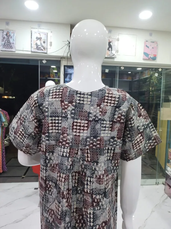 Dark_Grey_Pure_Cotton_Nighty_For_Women