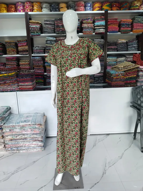 Pastel_Green_Pure_Cotton_Nighty_For_Women