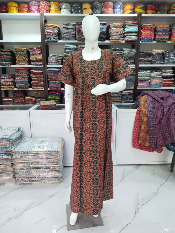 Light_Brown_Pure_Cotton_Nighty_For_Women