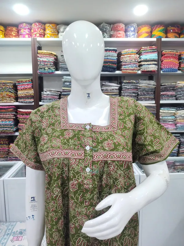 Green_Pure_Cotton_Nighty_For_Women