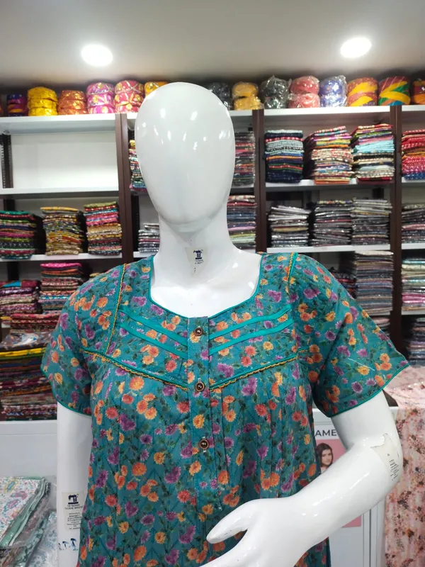 Light_Orange_Polyester_Cotton_Nighty_For_Women