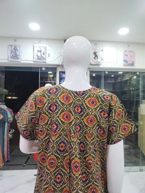 Chutney_Green_Pure_Cotton_Nighty_For_Women