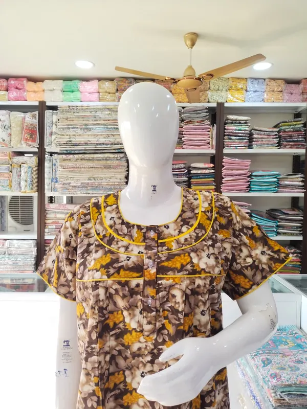 Coffee_Pure_Cotton_Nighty_For_Women