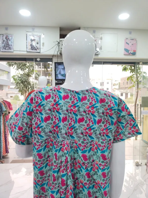 Ice_Green_Pure_Cotton_Nighty_For_Women