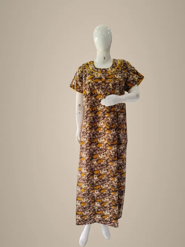 Coffee_Pure_Cotton_Nighty_For_Women