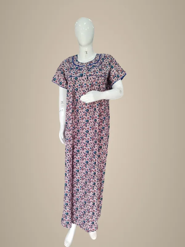 Pastel_Pink_Pure_Cotton_Nighty_For_Women