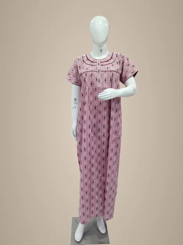 Paste_Pink_Pure_Cotton_Nighty_For_Women