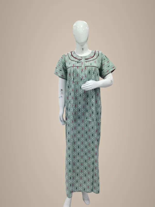 Pastel_Green_Pure_Cotton_Nighty_For_Women