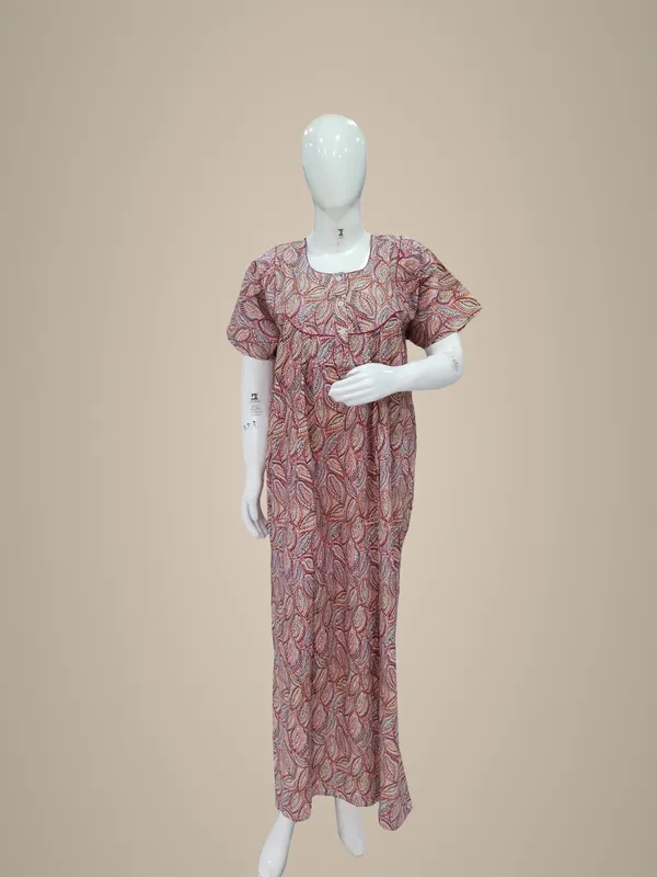 Pink_Pure_Cotton_Nighty_For_Women