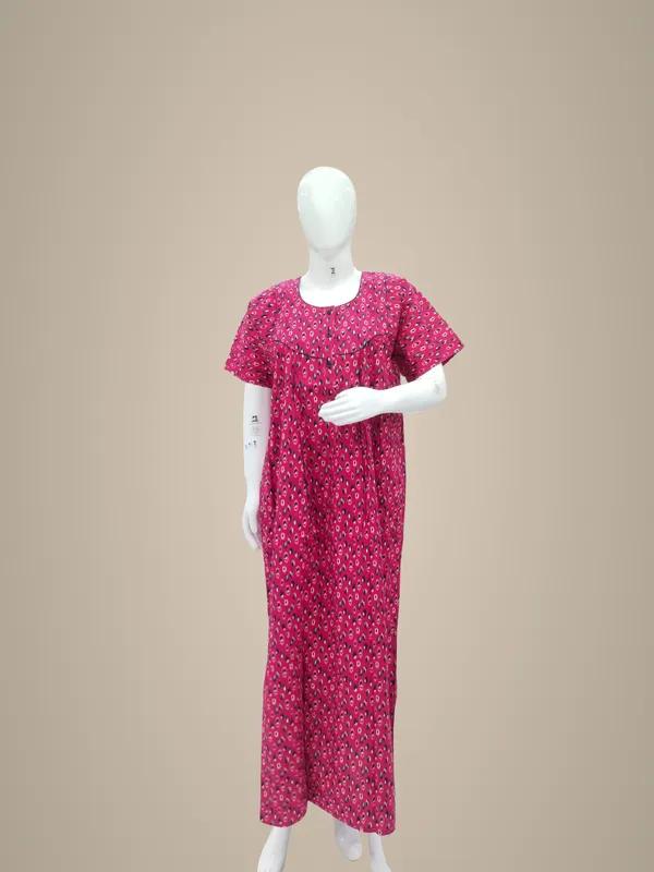 Rani_Pink_Pure_Cotton_Nighty_For_Women