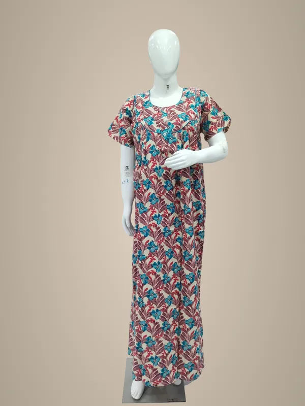 Light_Wine_Pure_Cotton_Nighty_For_Women