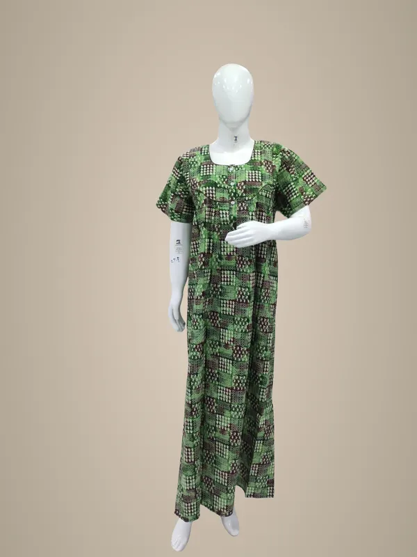 Green_Pure_Cotton_Nighty_For_Women