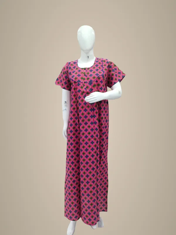 Rani_Pink_Pure_Cotton_Nighty_For_Women