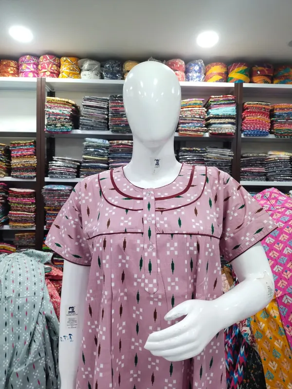 Paste_Pink_Pure_Cotton_Nighty_For_Women