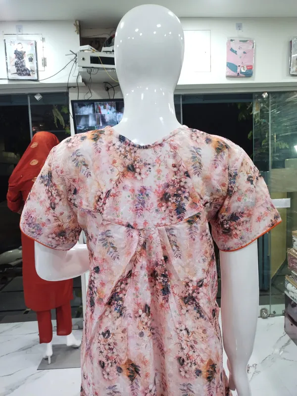 Peacock_Green_Polyester_Cotton_Nighty_For_Women