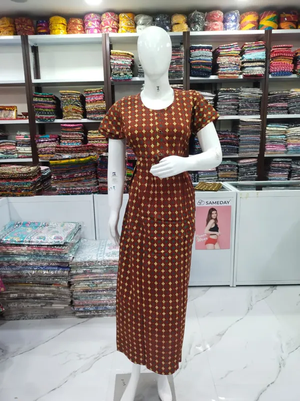 Copper_Pure_Cotton_Nighty_For_Women