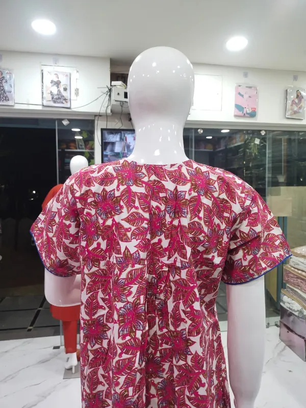 Pink_Pure_Cotton_Nighty_For_Women