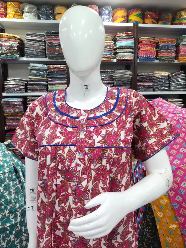 Pink_Pure_Cotton_Nighty_For_Women