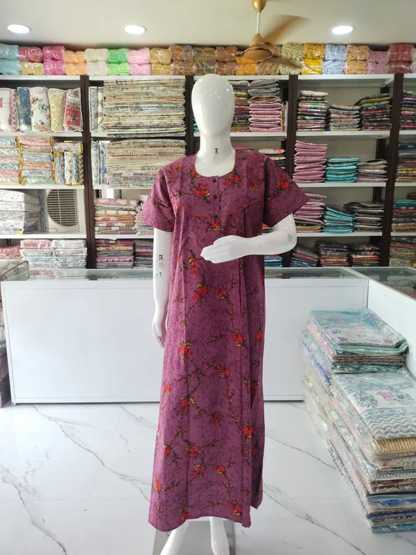 Dusty_Purple_Pure_Cotton_Nighty_For_Women