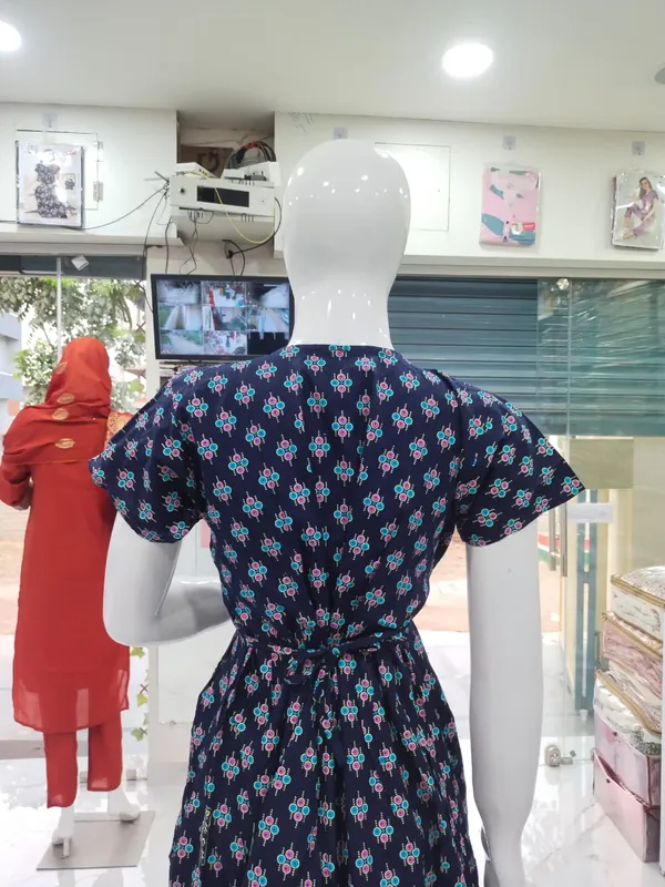 Dark_Navy_Blue_Pure_Cotton_Nighty_For_Women