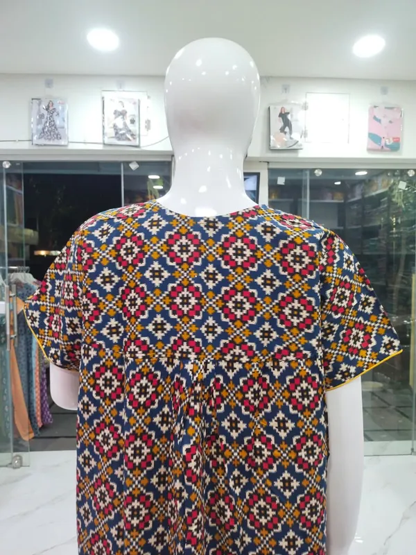 Navy_Blue_Pure_Cotton_Nighty_For_Women