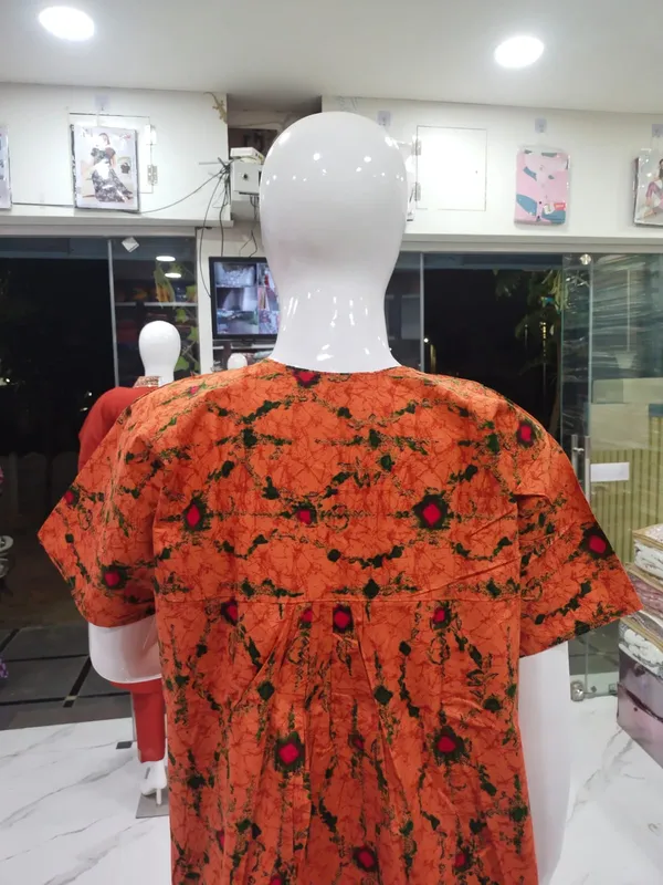 Dusty_Orange_Pure_Cotton_Nighty_For_Women