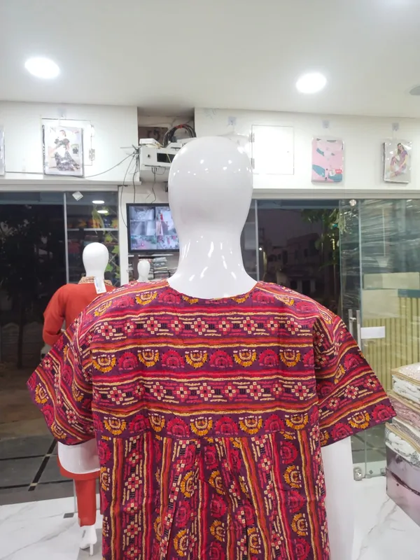 Wine_Pure_Cotton_Nighty_For_Women