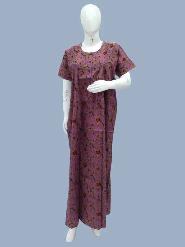 Dusty_Purple_Pure_Cotton_Nighty_For_Women