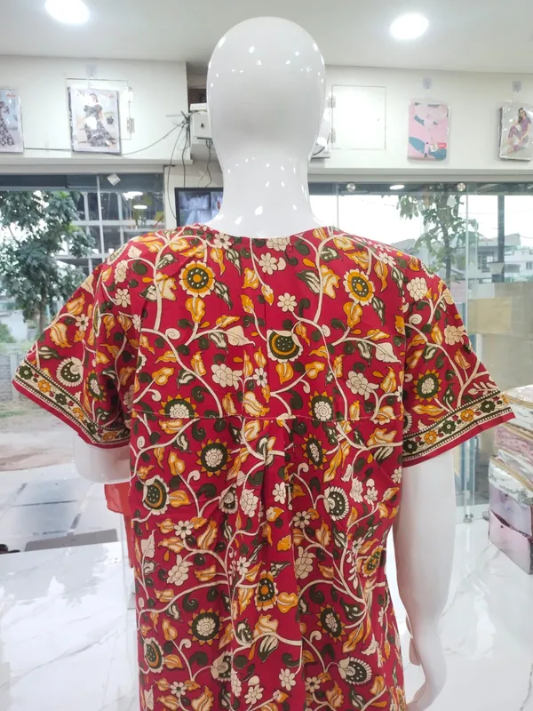 Red_Pure_Cotton_Nighty_For_Women