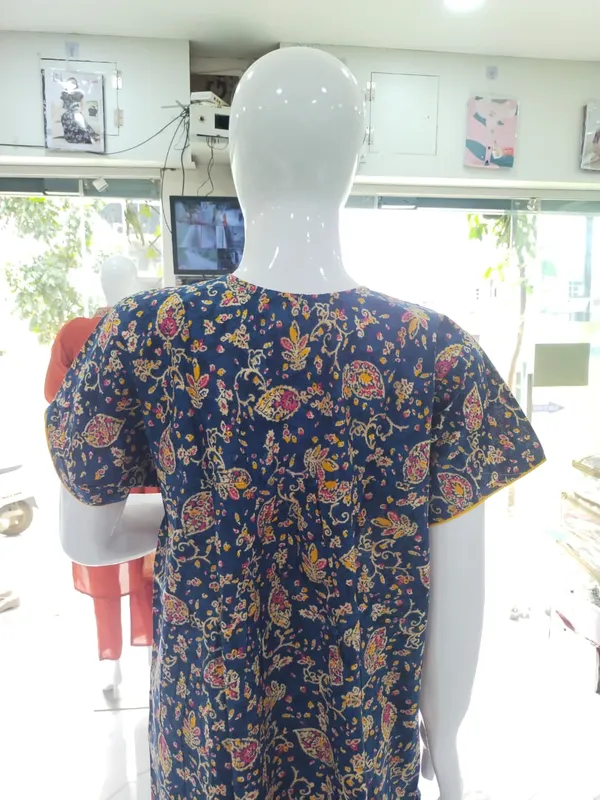 Navy_Blue_Pure_Cotton_Nighty_For_Women