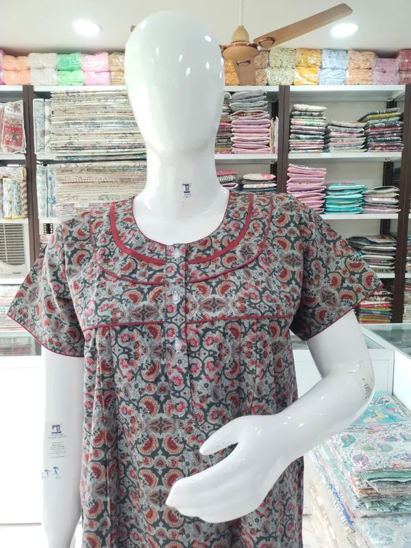 Dark_Grey_Pure_Cotton_Nighty_For_Women