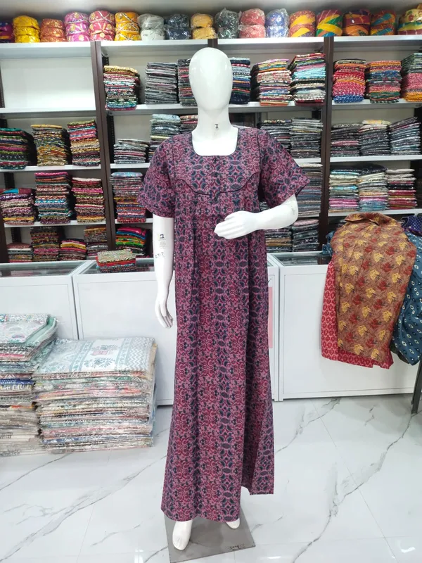 Light_Wine_Pure_Cotton_Nighty_For_Women