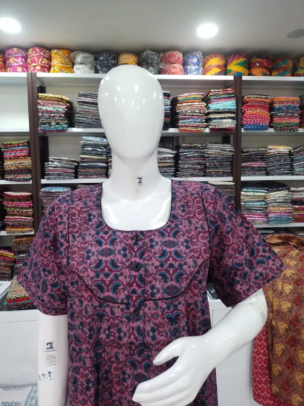 Light_Wine_Pure_Cotton_Nighty_For_Women