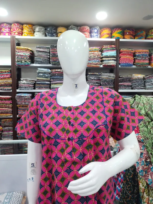 Rani_Pink_Pure_Cotton_Nighty_For_Women